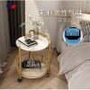A creative and portable coffee table with a light luxury home trolley, a modern living room sofa side table, a small bedside table and a storage rack Item Picture
